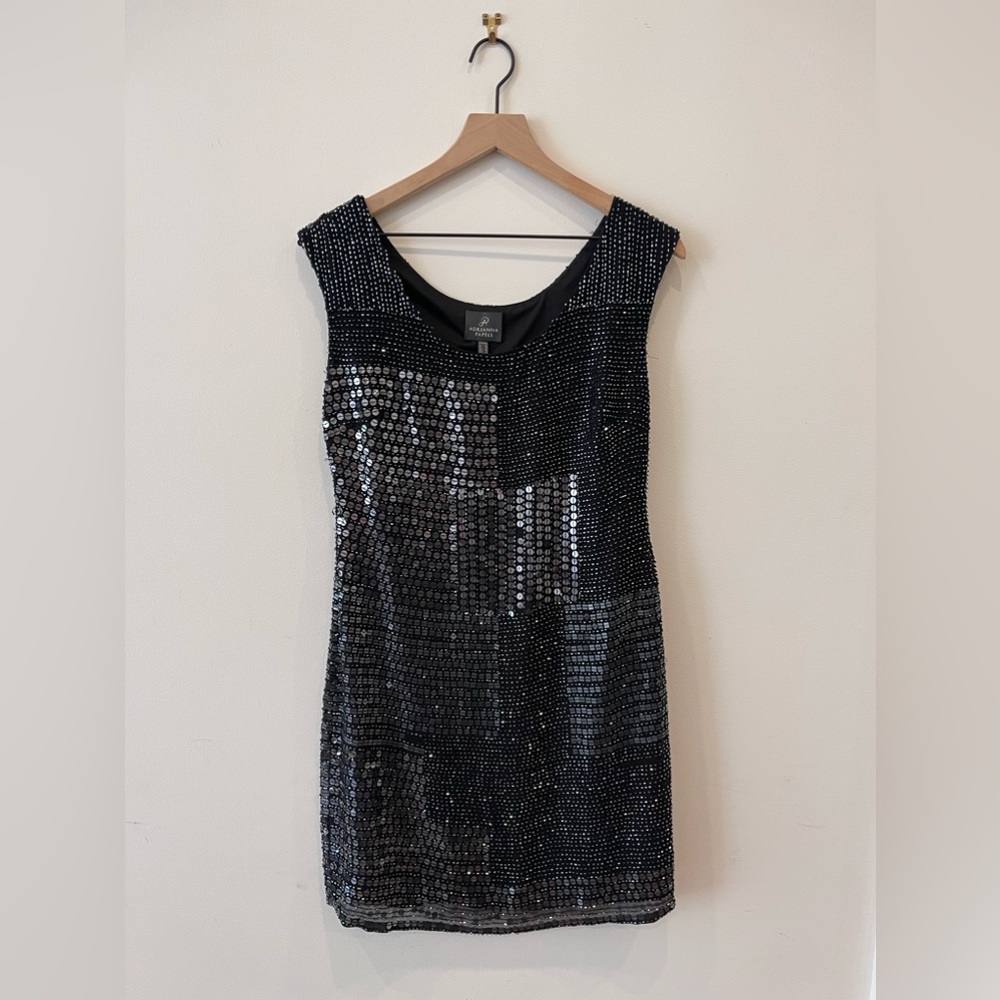Black midi sequins dress. Gently worn.